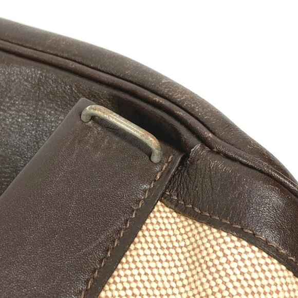 HERMES Equi Pouch Flap Bag Clutch bag Leather/Canvas Beige/Brown - Picture 5 of 15